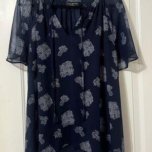 Lane Bryant Dark Blue Floral Size 22/24 Top